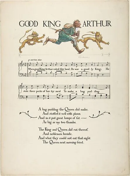 "Good King Arthur"―Page Design — Paul Vincent Woodroffe|Joseph Samuel Moorat