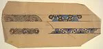Four Sections of Friezes with Two in Blue and Gold at Right — Anonymous, French, 20th century