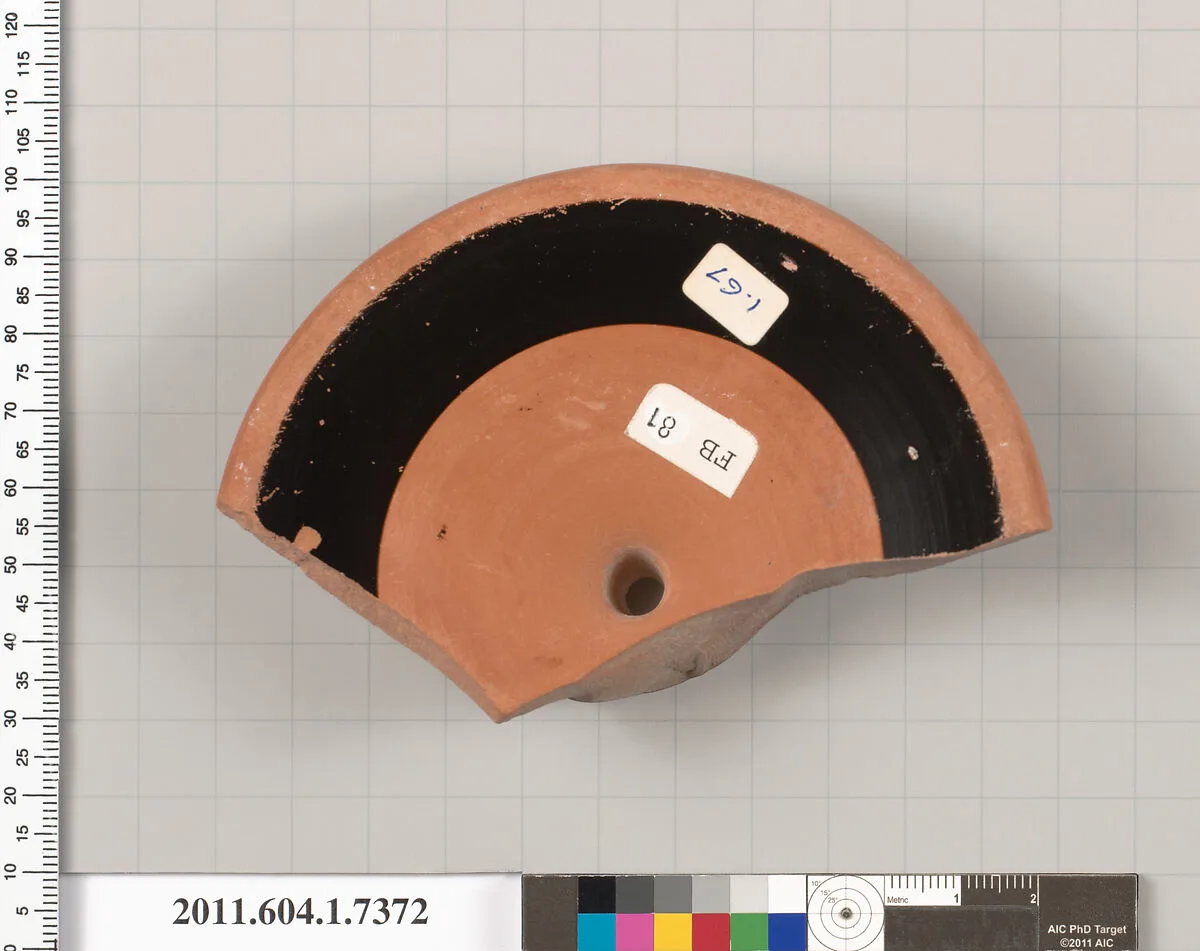 Terracotta fragment of a kylix (drinking cup) — Unknown