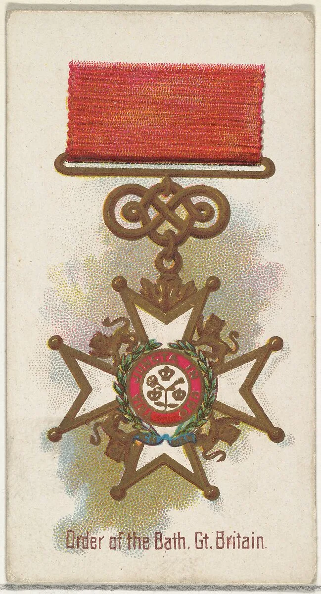 Order of the Bath, Great Britain, from the World's Decorations series (N30) for Allen & Ginter Cigarettes — Lindner, Eddy & Claus|Allen & Ginter
