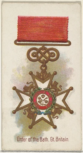 Order of the Bath, Great Britain, from the World's Decorations series (N30) for Allen & Ginter Cigarettes