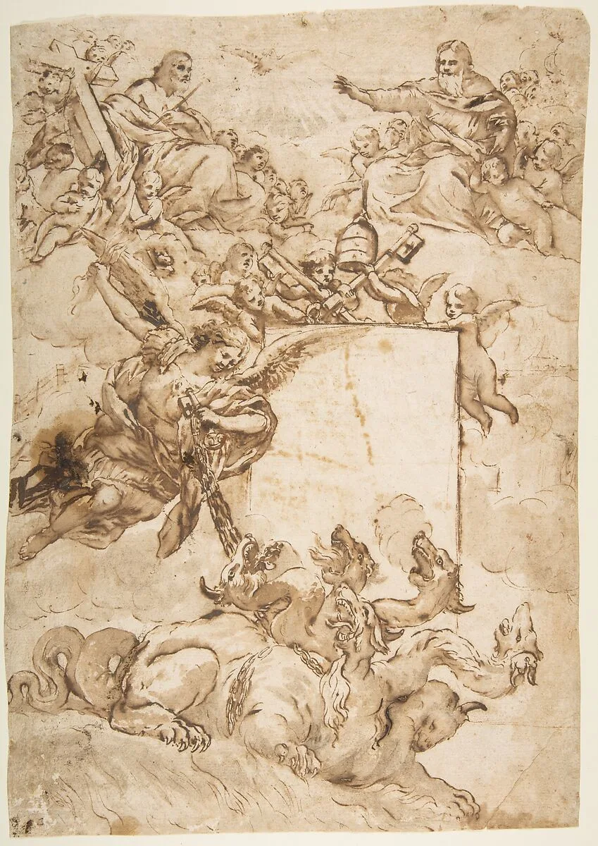 St. Michael Expurging Heresy — Pietro da Cortona (Pietro Berrettini)