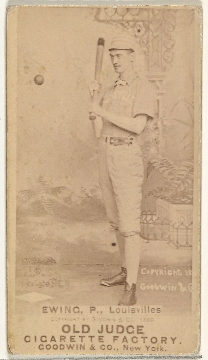 John Ewing, Pitcher, Louisville Colonels, from the Old Judge series (N172) for Old Judge Cigarettes — Goodwin & Company