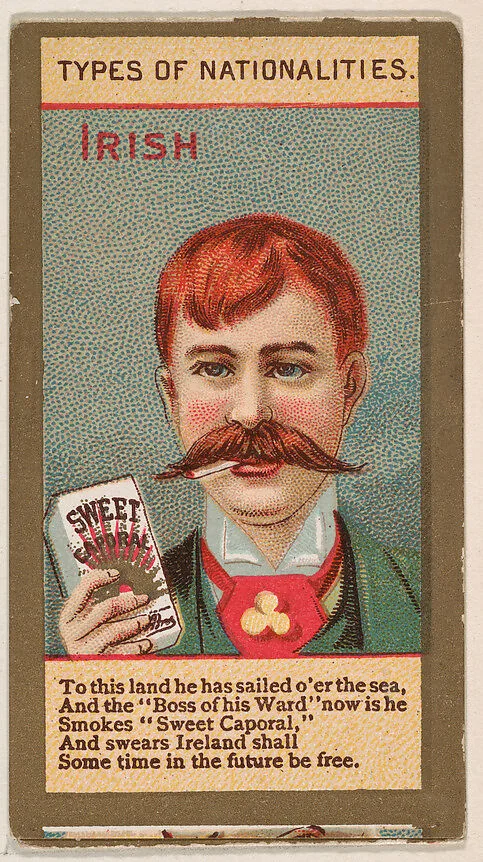 Irish, from Types of Nationalities (N240) issued by Kinney Bros. — Kinney Brothers Tobacco Company