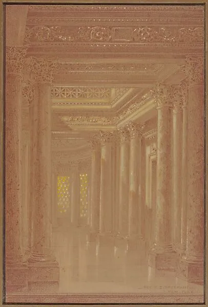 Design for a Hall Way with Corinthian Pillars — Frank M. Zimmerman