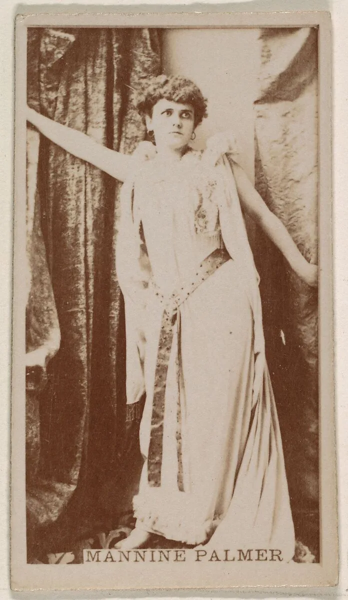 Mannine Palmer, from the Actresses series (N245) issued by Kinney Brothers to promote Sweet Caporal Cigarettes — Kinney Brothers Tobacco Company