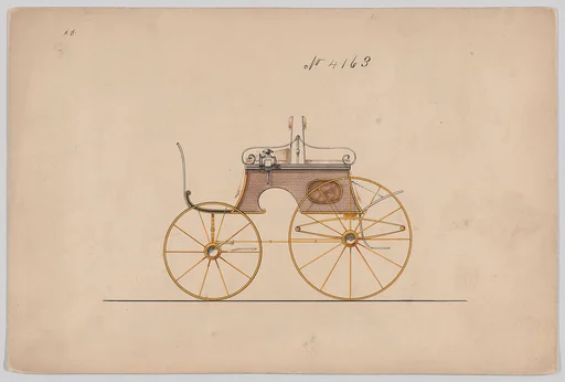 Design for Dog Cart or 2 Wheeler, no. 4163