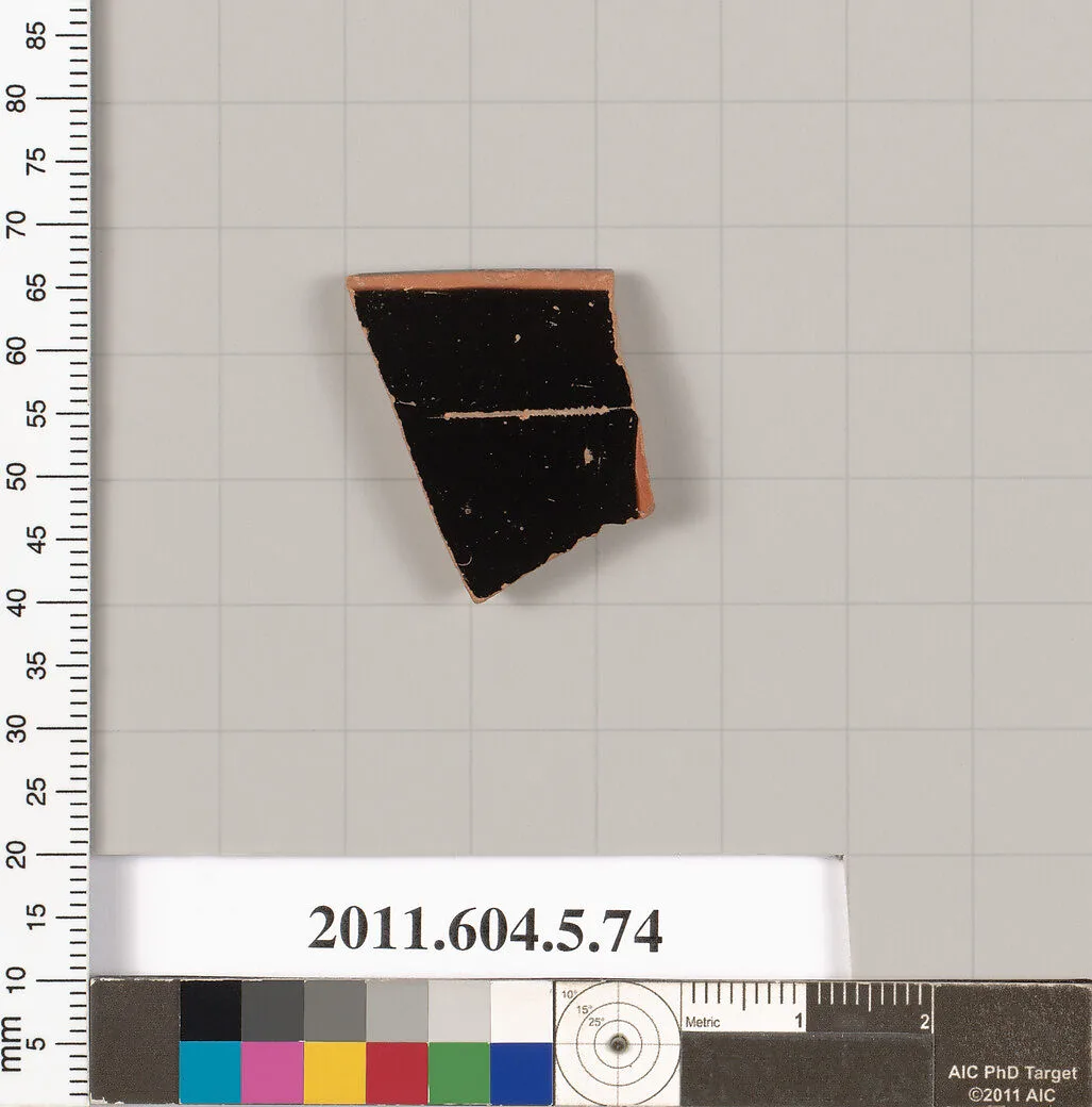 Terracotta rim fragment of a kylix (drinking cup) — Unknown
