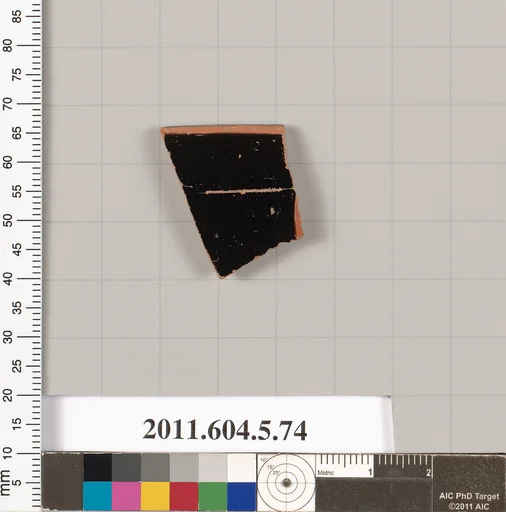Terracotta rim fragment of a kylix (drinking cup)
