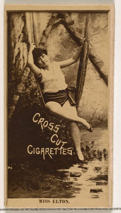 Miss Elton, from the Actors and Actresses series (N145-2) issued by Duke Sons & Co. to promote Cross Cut Cigarettes — W. Duke, Sons & Co.