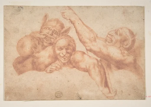 Study of Figures from Michelangelo's Last Judgment, Sistine Chapel