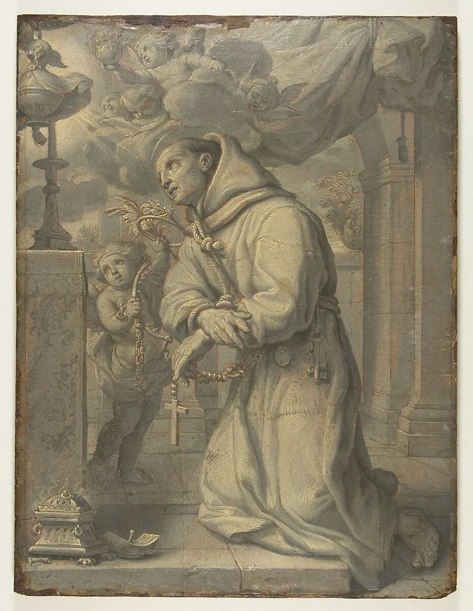 St. Paschal Baylon Adoring the Blessed Sacrament — Claude François