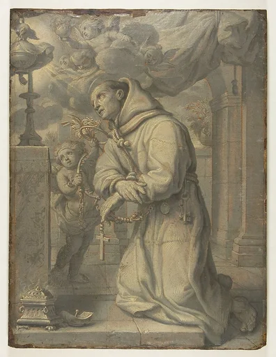 St. Paschal Baylon Adoring the Blessed Sacrament