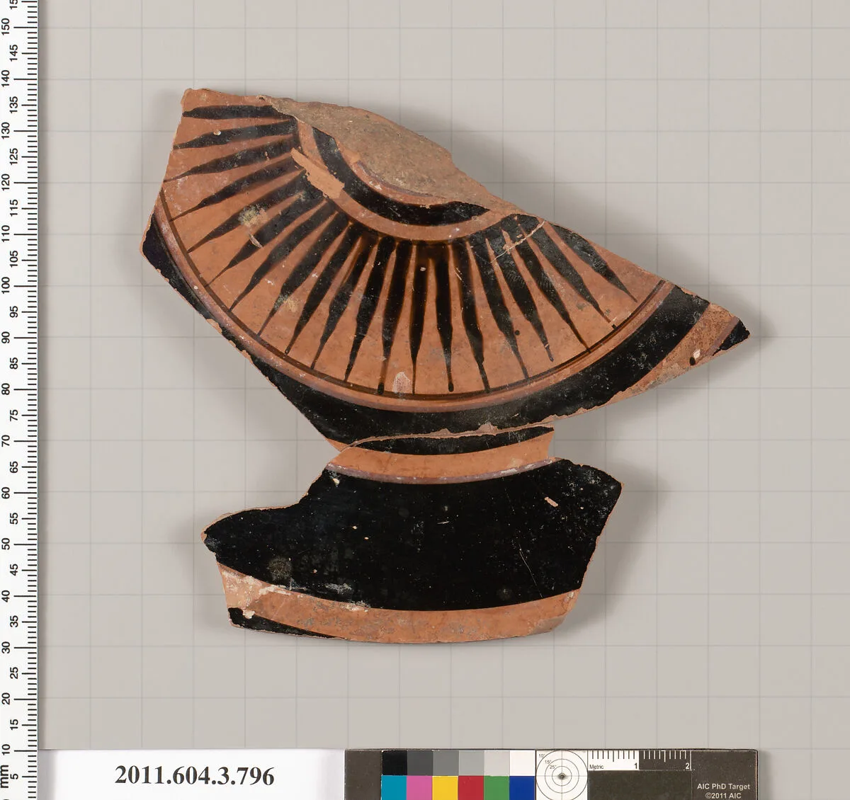 Terracotta fragment of a lid — Unknown