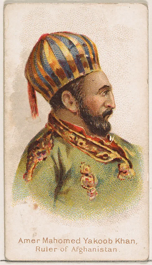 Amer Mahomed Yakoob Khan, Ruler of Afghanistan, from the Savage and Semi-Barbarous Chiefs and Rulers series (N189) issued by Wm. S. Kimball & Co. — William S. Kimball & Company