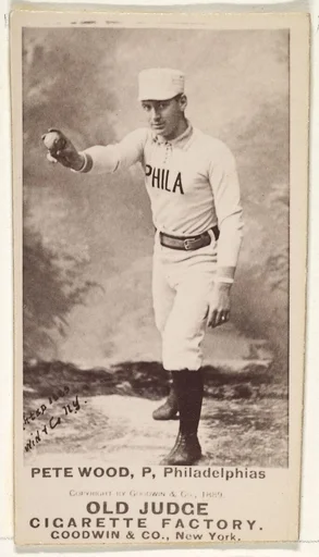 Peter Burke "Pete" Wood, Pitcher, Philadelphia, from the Old Judge series (N172) for Old Judge Cigarettes