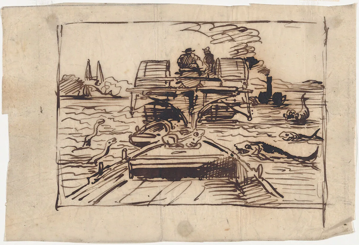 The Bow of Le Botin with a Frog — Charles-François Daubigny