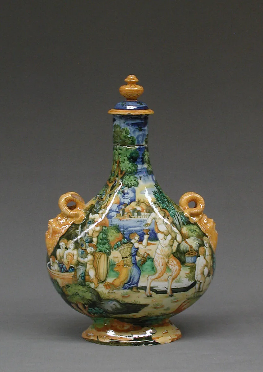 Pilgrim bottle — Orazio Fontana