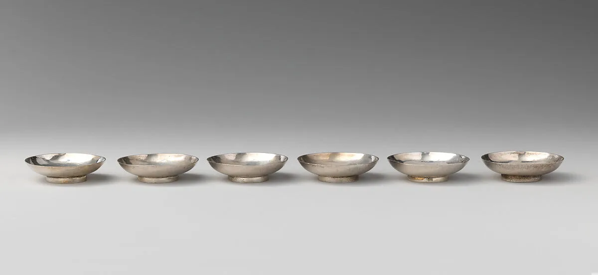 Set of six miniature saucers — David Clayton