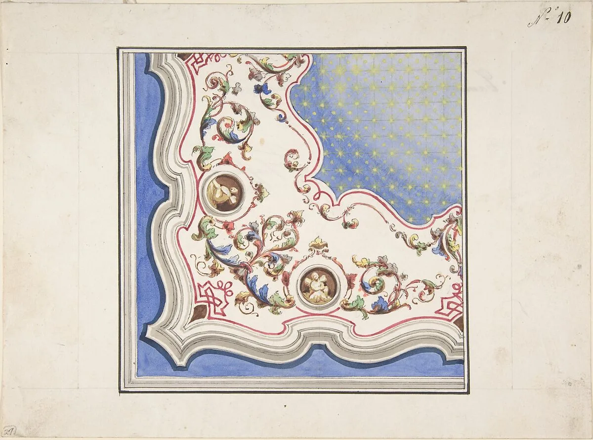 Design for Ceiling Decoration — Anonymous, Italian, 19th century