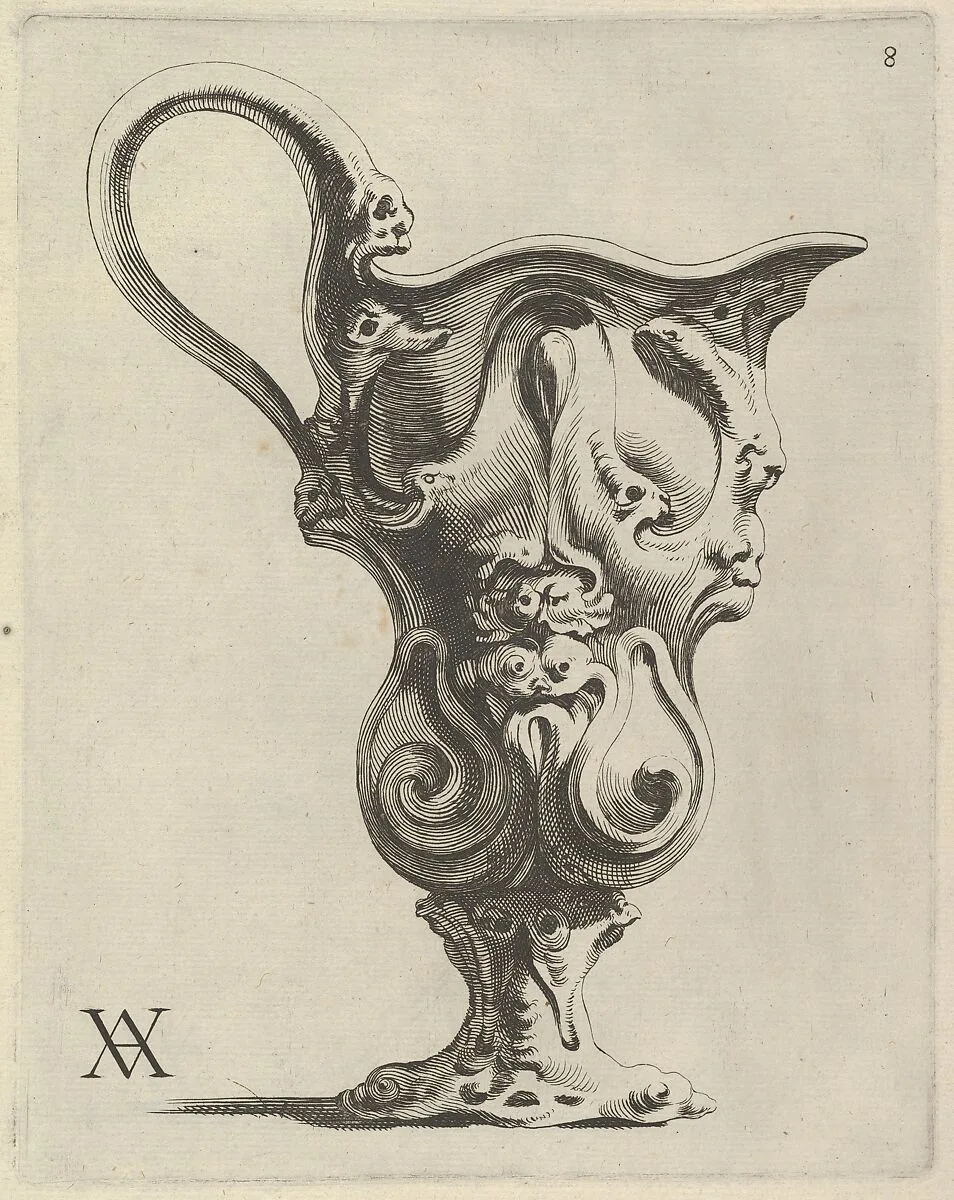 Modelli Artificiosi di Vasi diversi d'argento et altre Opere capriciozi (...) Parte prima (Plate 8) — Theodor van Kessel|Adam van Vianen I|Christiaen van Vianen