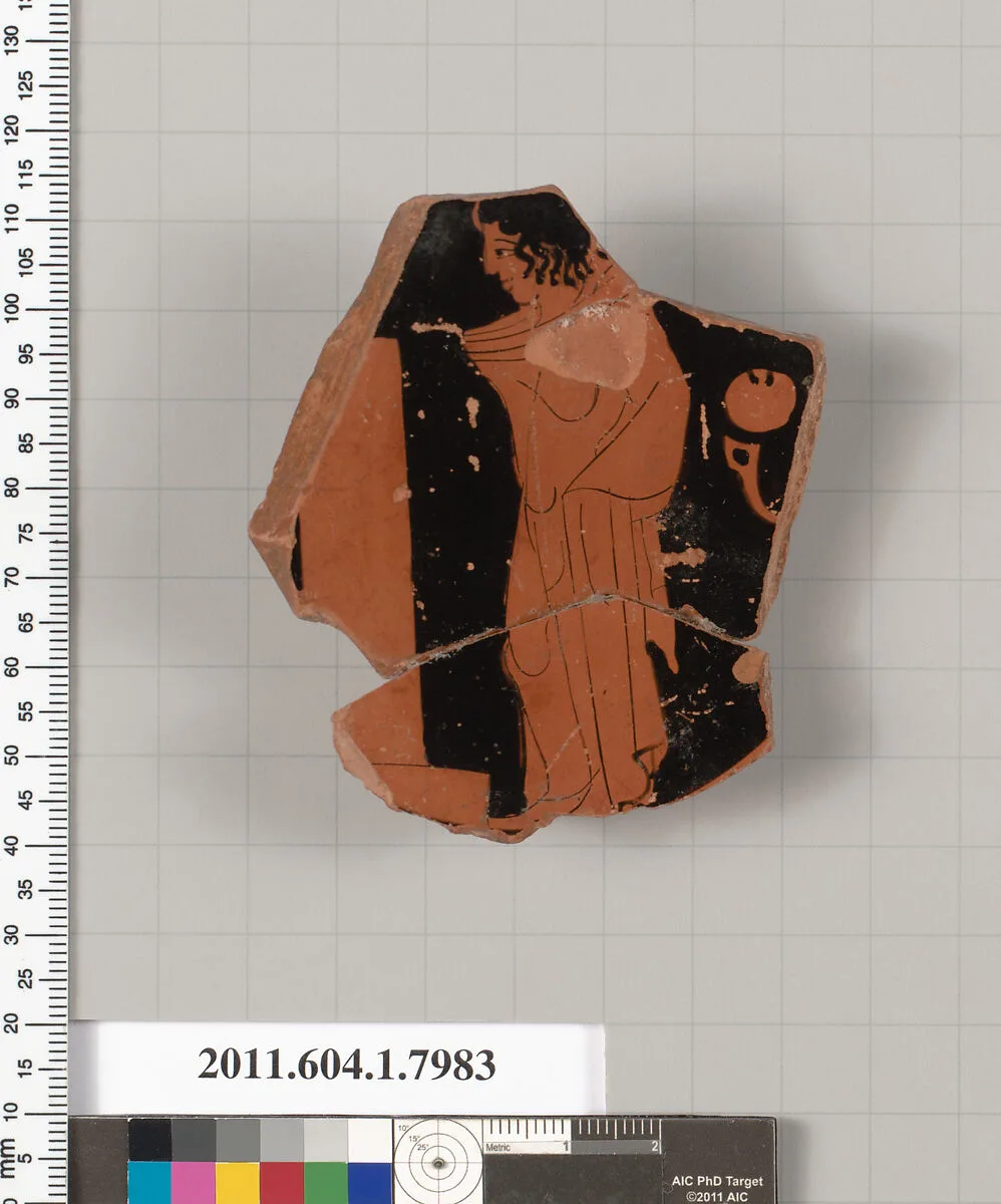 Terracotta fragment of a kylix (drinking cup) — Curtius Painter
