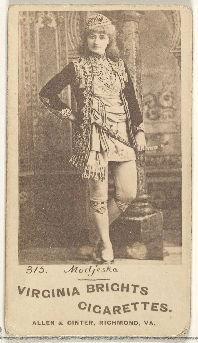 Card 315, Modjeska, from the Actors and Actresses series (N45, Type 1) for Virginia Brights Cigarettes — Allen & Ginter