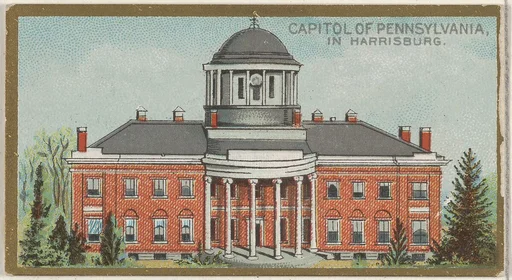 Capitol of Pennsylvania in Harrisburg, from the General Government and State Capitol Buildings series (N14) for Allen & Ginter Cigarettes Brands