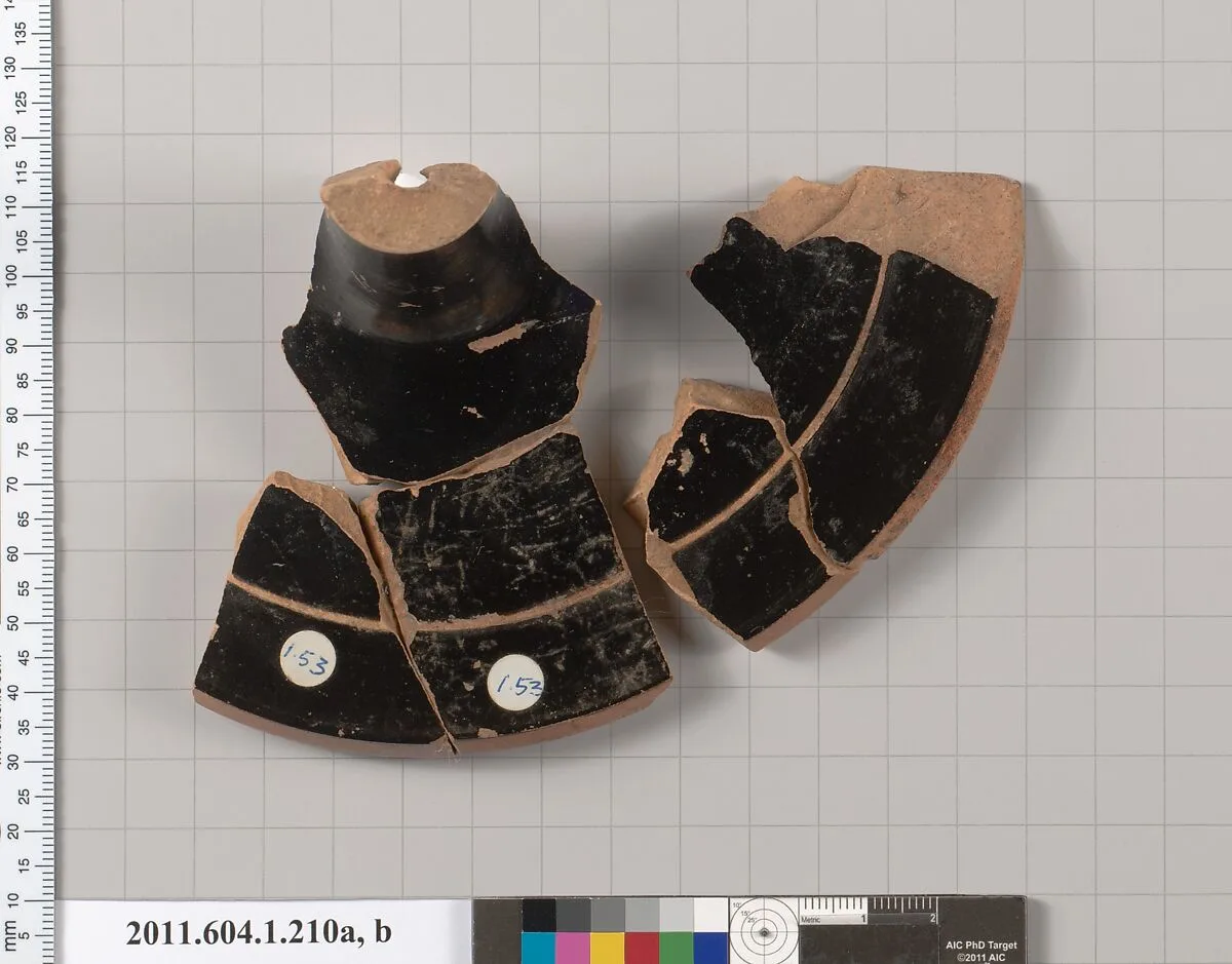Terracotta fragments of a kylix (drinking cup) — Unknown