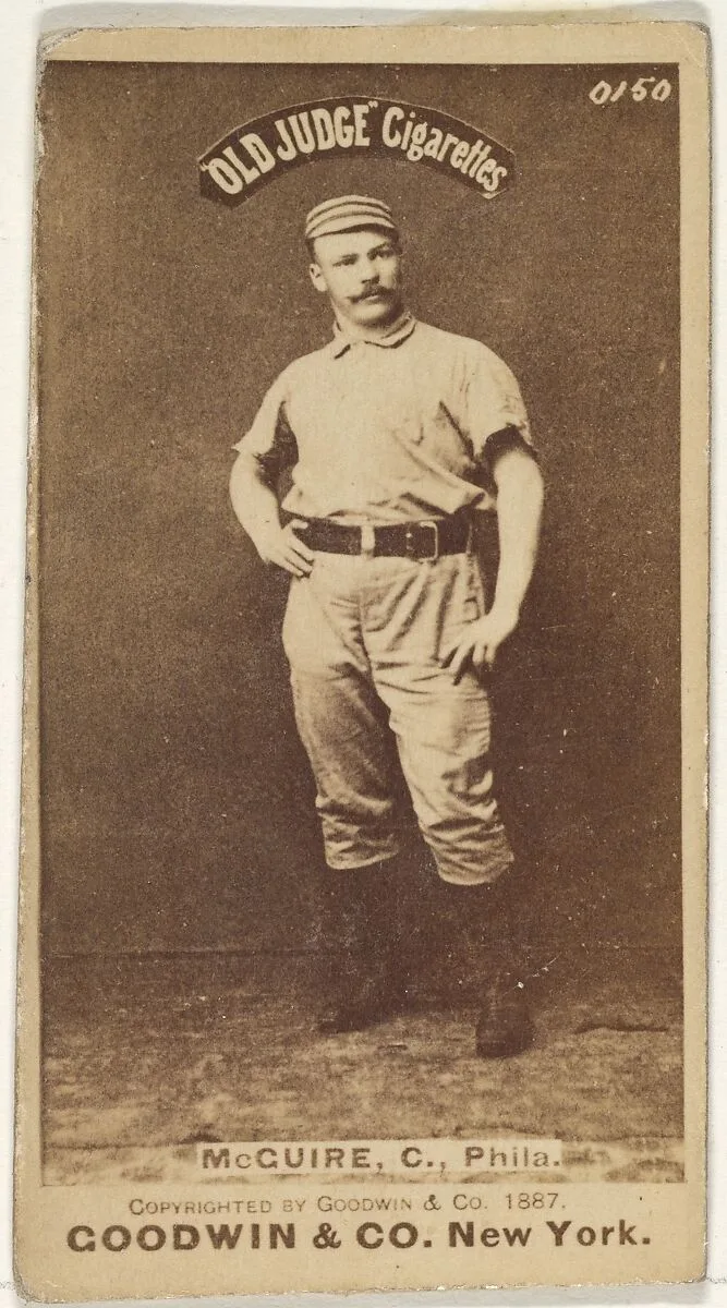 James Thomas "Deacon" McGuire, Catcher, Philadelphia, from the Old Judge series (N172) for Old Judge Cigarettes — Goodwin & Company