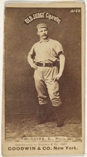 James Thomas "Deacon" McGuire, Catcher, Philadelphia, from the Old Judge series (N172) for Old Judge Cigarettes