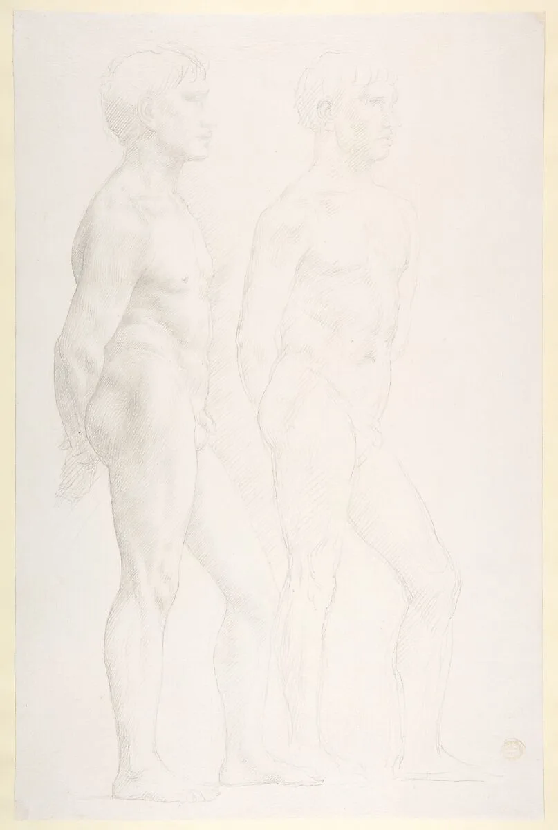 Study of Two Figures — Alphonse Legros