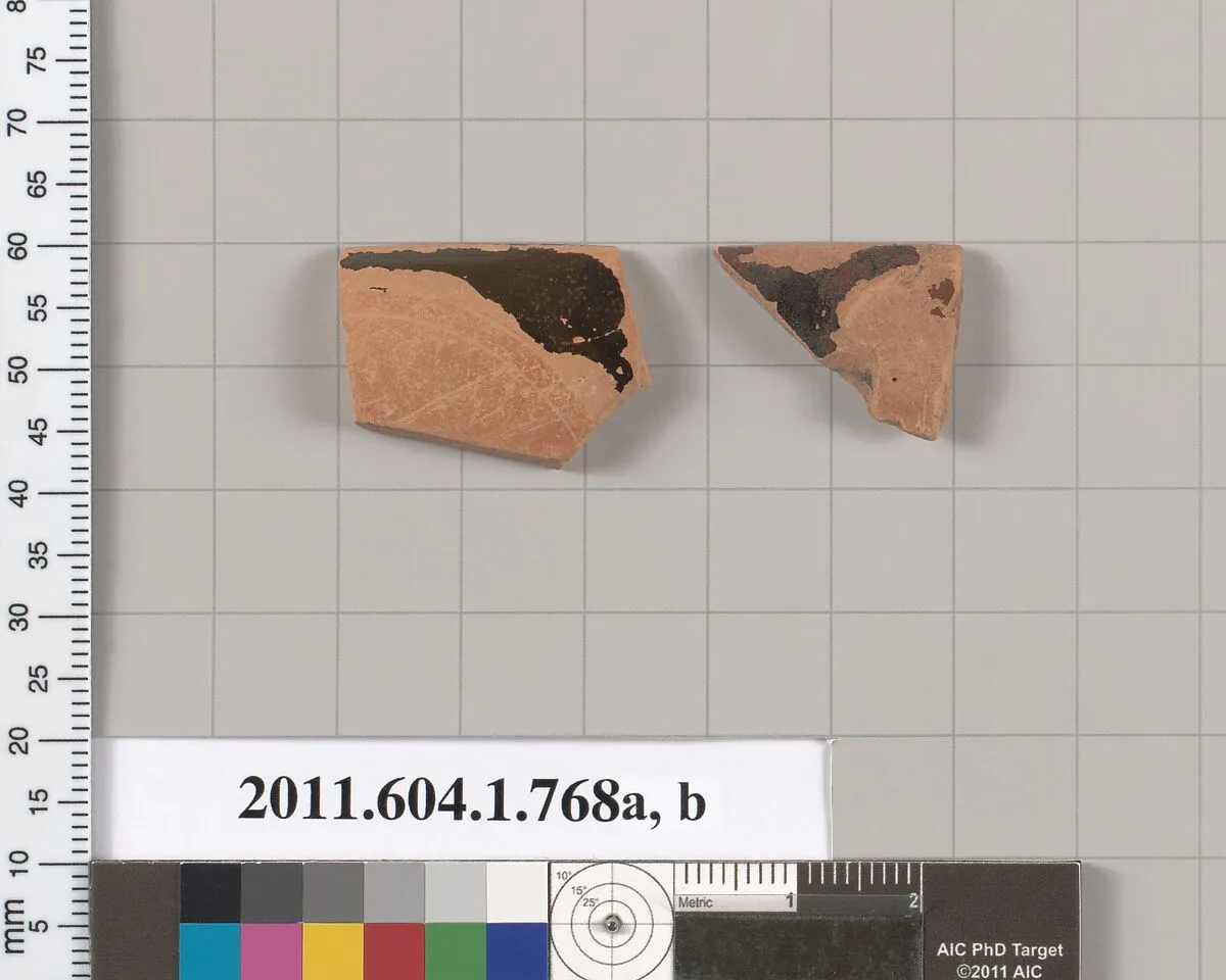 Terracotta rim fragments of a kylix (drinking cup) — Unknown