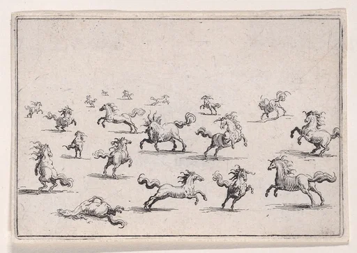 Chevaux Courant en Liberté (Horses Running Freely), from Les Caprices Series B, The Nancy Set