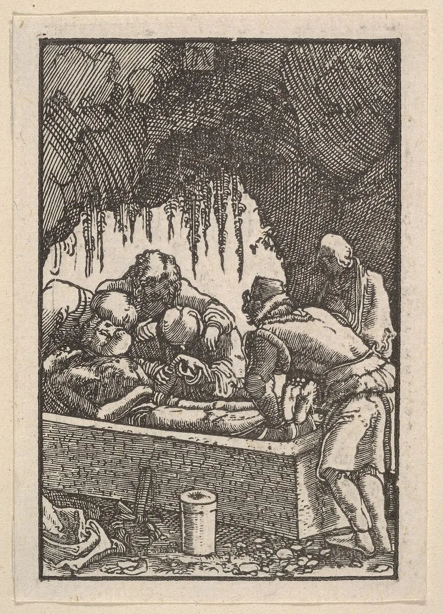 The Entombment, from "The Fall and Salvation of Mankind Through the Life and Passion of Christ" — Albrecht Altdorfer