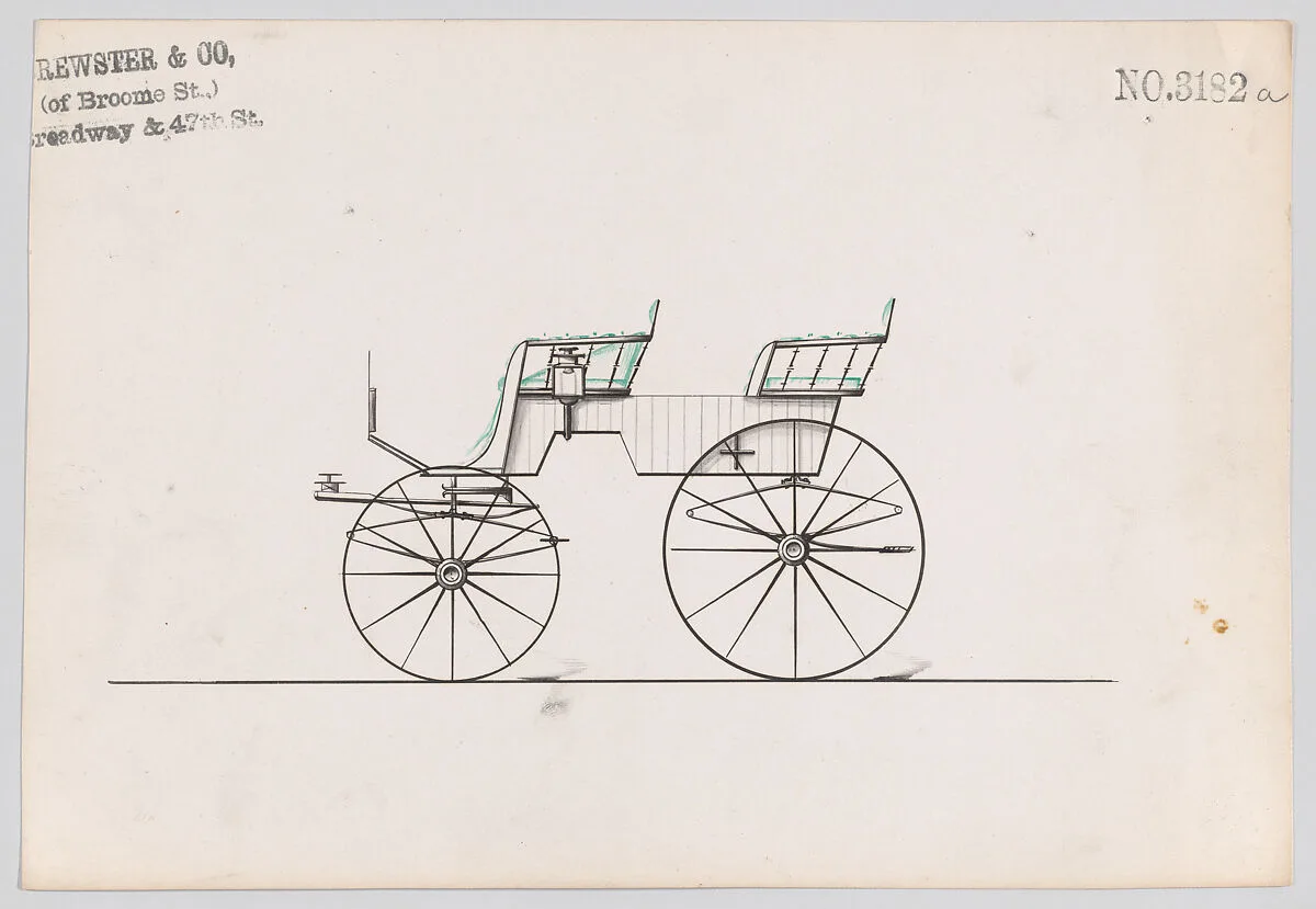 Design for T-Cart, no. 3182a — Brewster & Co.