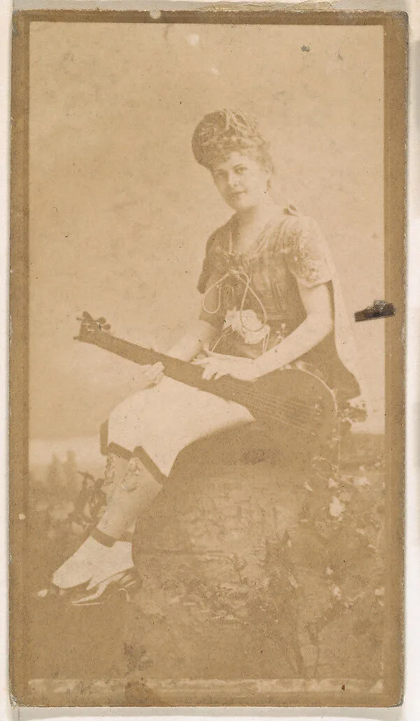 Actress with mandolin, from the Actresses series (N664) promoting Old Fashion Fine Cut Tobacco — Unknown