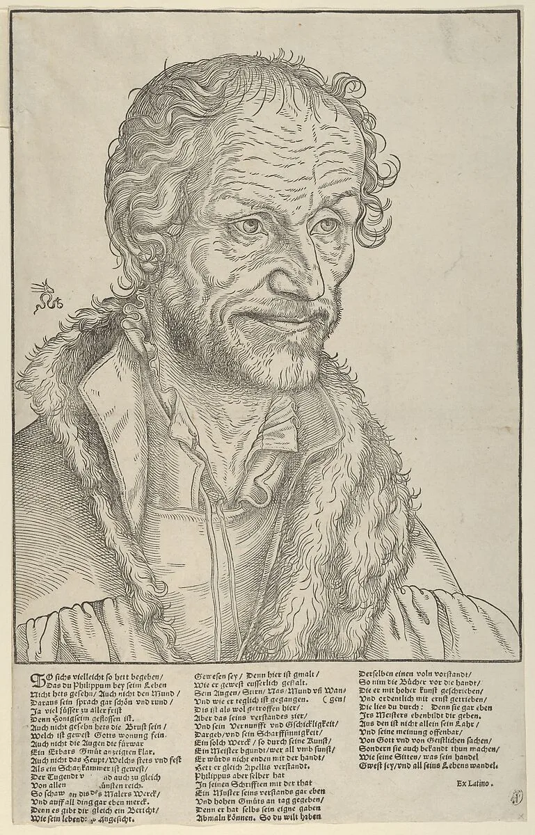 Philip Melanchthon, Bust to the Right — Lucas Cranach the Younger