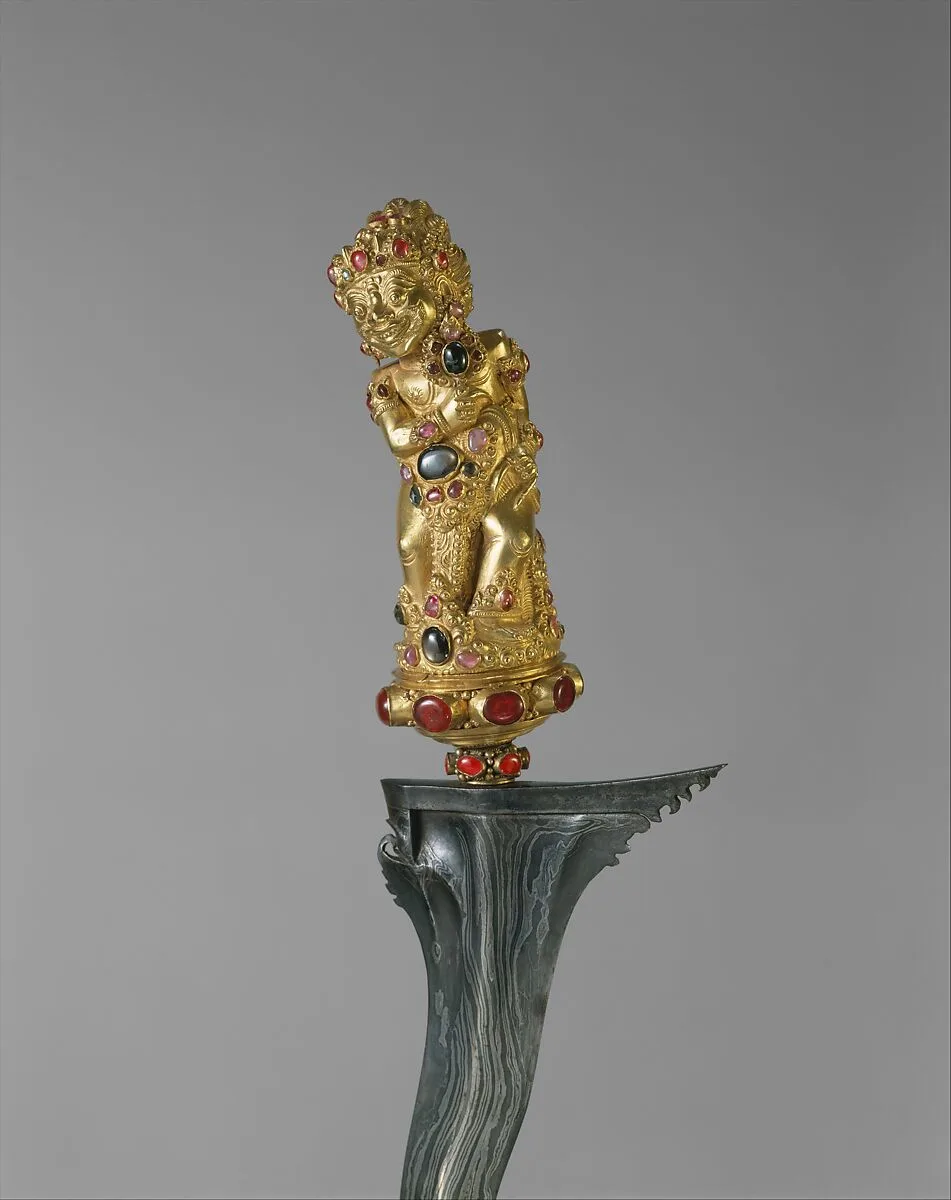 Kris with Sheath, the hilt representing Batara Bayu — Unknown