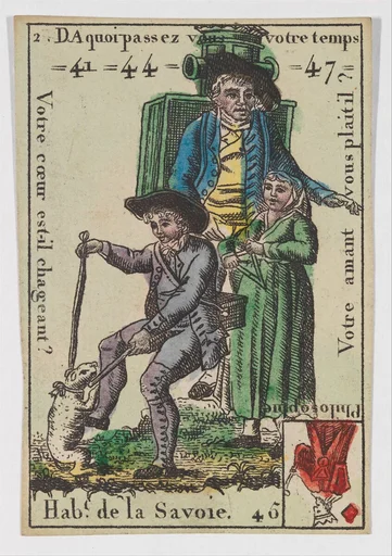Hab.t de la Savoie, from the playing cards (for quartets) "Costumes des Peuples Étrangers"