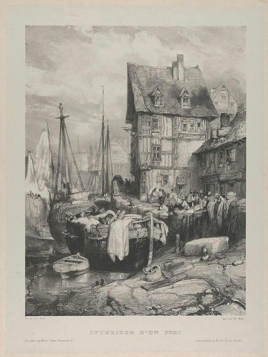 Interior of a Port — Victor Morlot|McLean & Co.|Charles Motte|Eugène Isabey