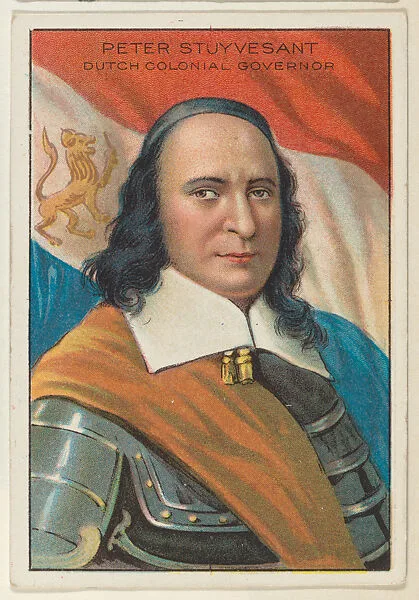 Peter Stuyvesant, Dutch Colonial Governor, from the "Heroes of History" series (T68), issued with Miners Extra Smoking Tobacco, Natural Leaf Scrap, and Royal Bengals Little Cigars — Peter Stuyvesant|Royal Bengals Little Cigars