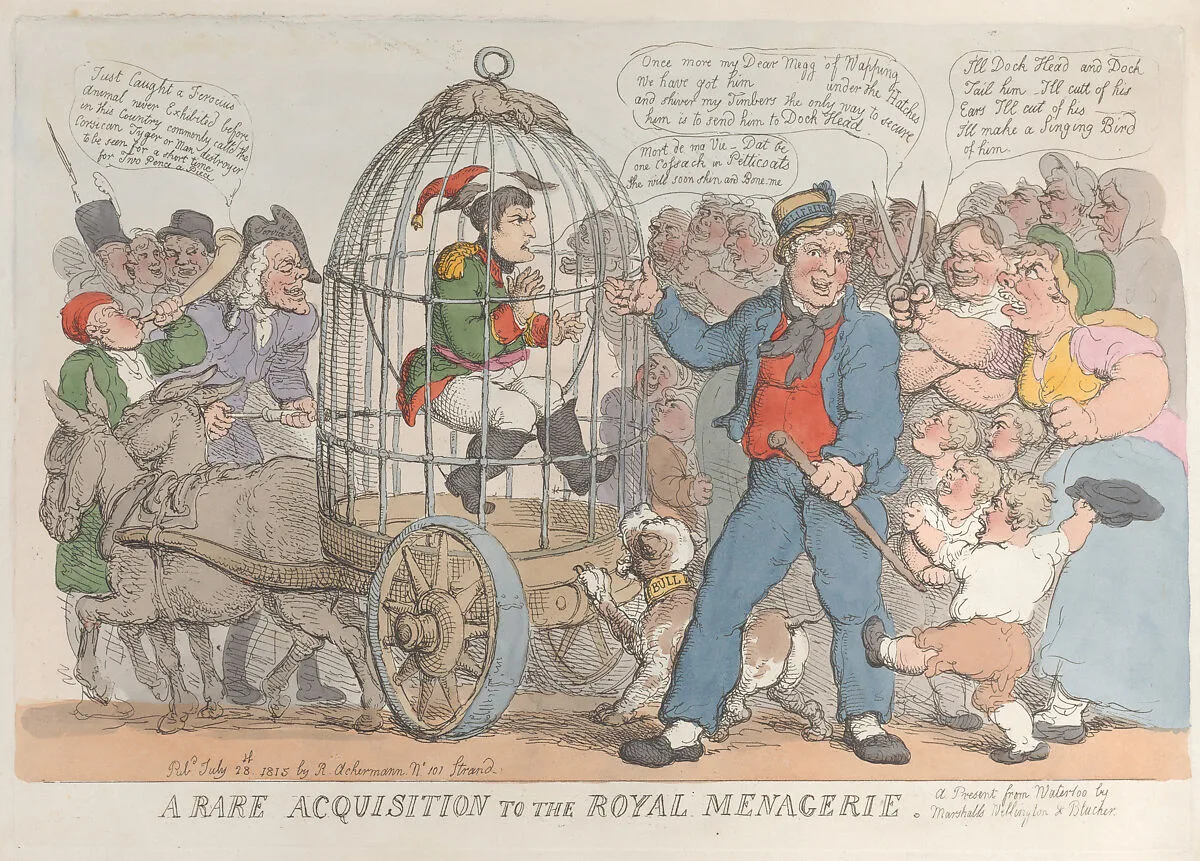 A Rare Acquisition to the Royal Menagerie — Napoléon Bonaparte|Thomas Rowlandson|Rudolph Ackermann, London