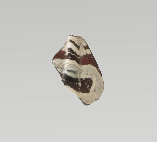 Glass mosaic ribbed bowl fragment