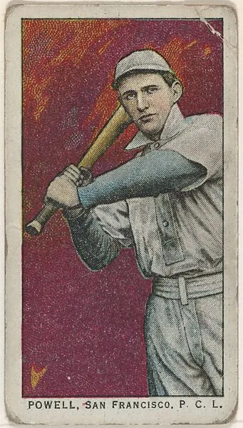 Powell, San Francisco, Pacific Coast League, from the "Obak Baseball Players" set (T212), issued by the American Tobacco Company to promote Obak Mouthpiece Cigarettes — American Tobacco Company