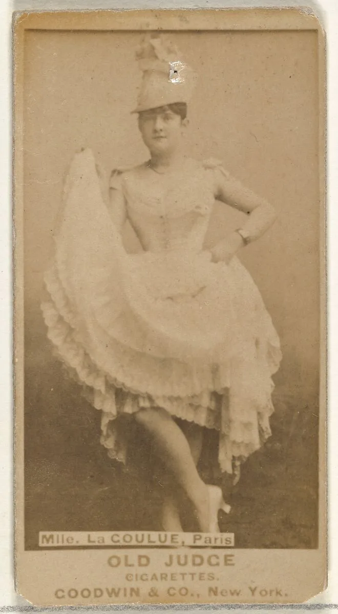 Mlle. La Coulue, Paris, from the Actors and Actresses series (N171) for Old Judge Cigarettes — Goodwin & Company