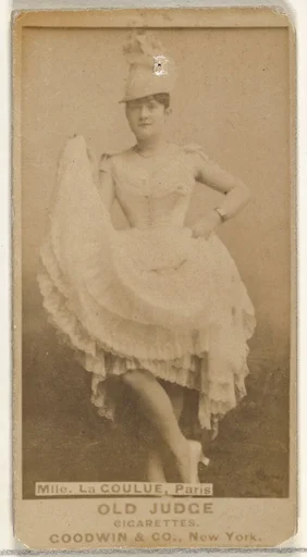 Mlle. La Coulue, Paris, from the Actors and Actresses series (N171) for Old Judge Cigarettes