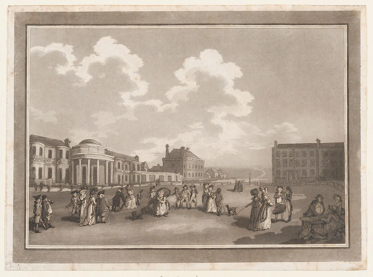 The Steine (An Excursion to Brighthelmstone) — G. G. J. & J. Robinson|Henry Wigstead|Samuel Alken|Thomas Rowlandson