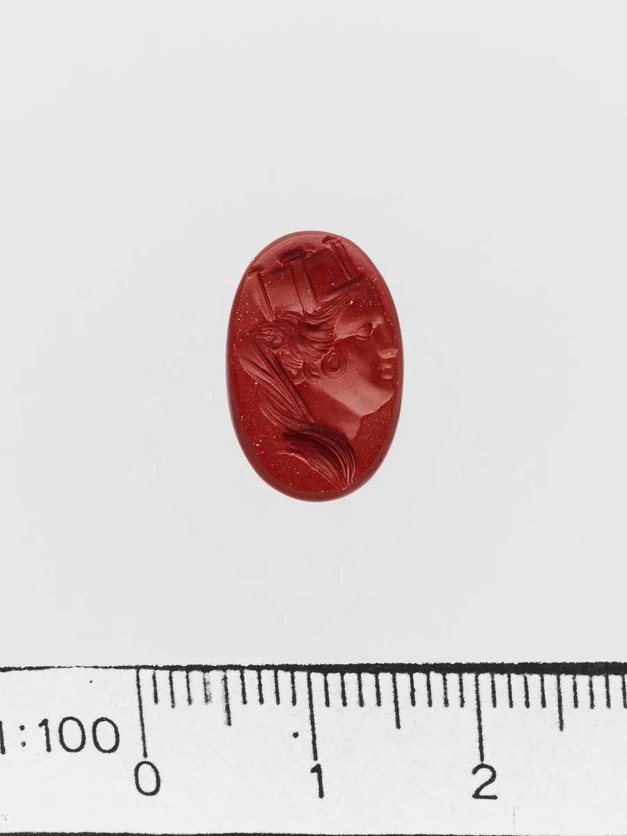 Red jasper ring stone — Unknown