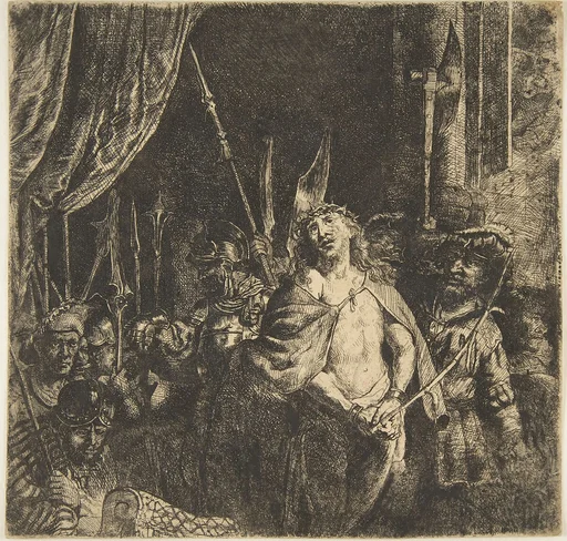 Christ Before Pilate: The Large Plate (copy in reverse of center)